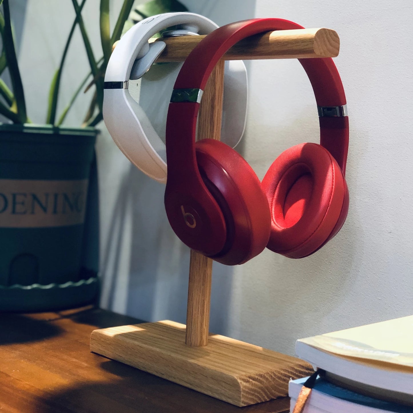 Wooden Headphone Stand Organizer