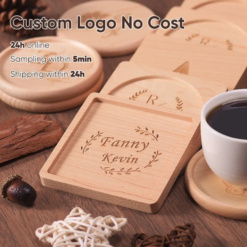 Custom Wood Coaster Set