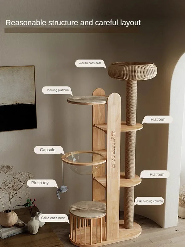 Space-Saving Cat Tower
