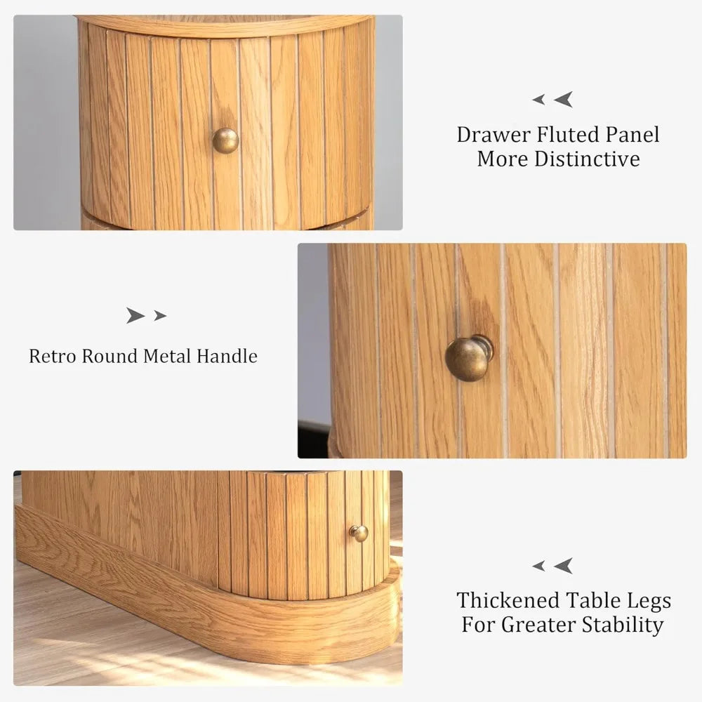 Chic Slim Side Table with Drawers