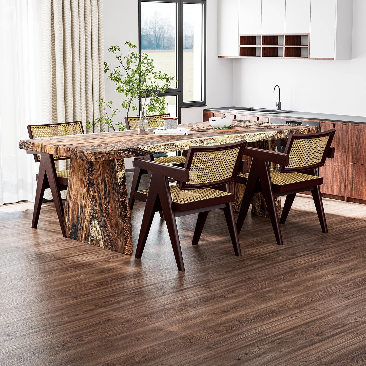 Chic Rattan Dining Chair