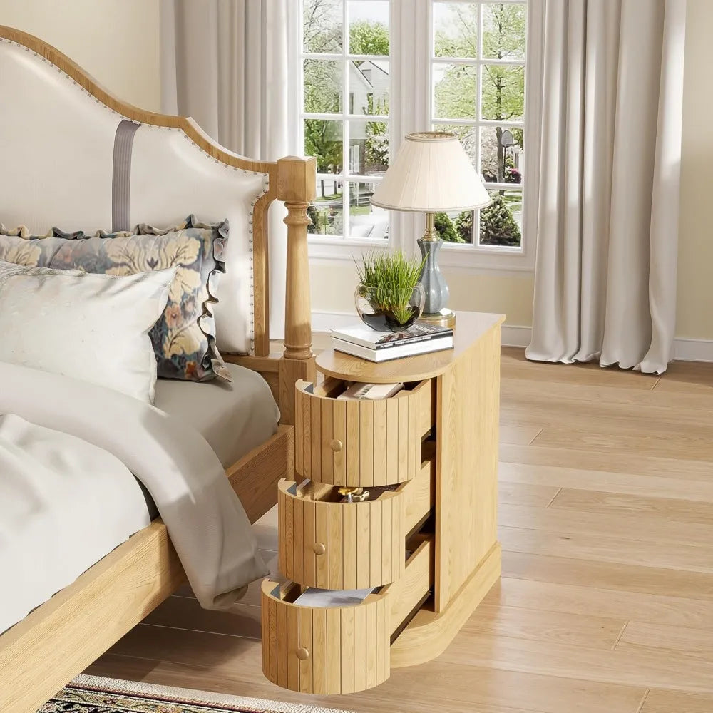 Chic Slim Side Table with Drawers