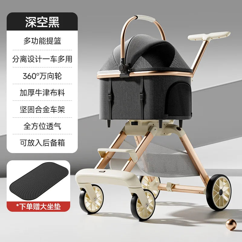 Chic Foldable Pet Stroller