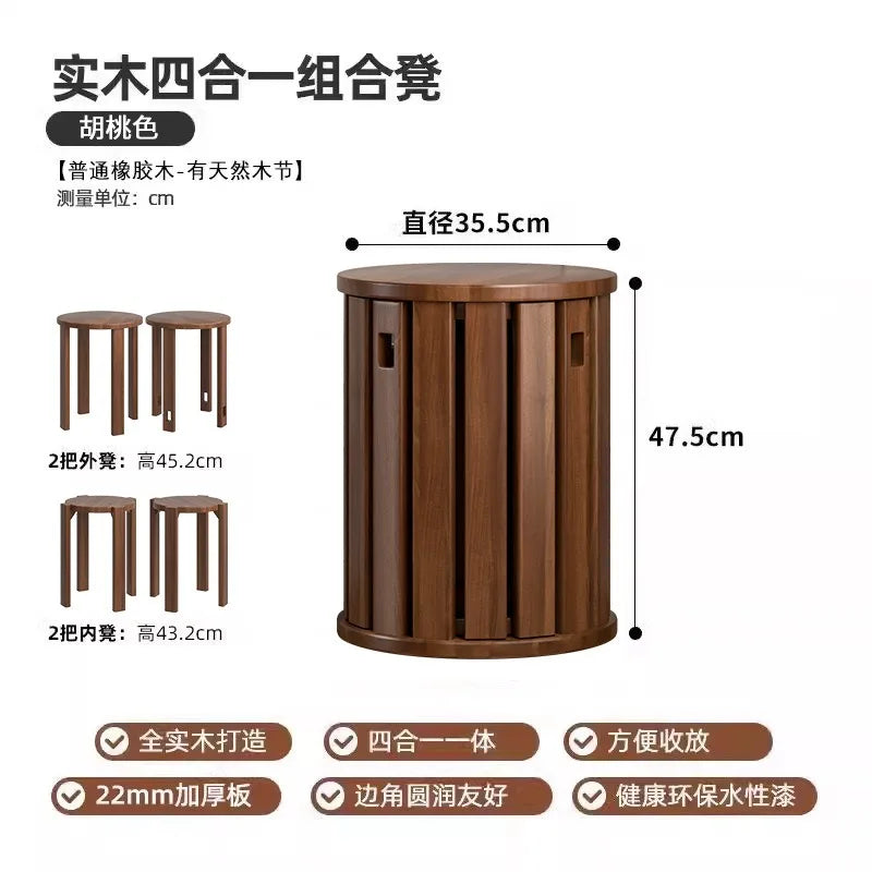 Chic Wooden Stacking Stool