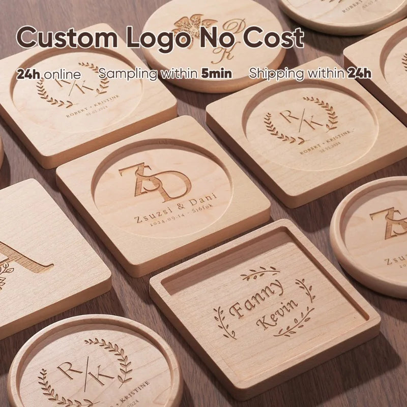 Custom Wood Coaster Set