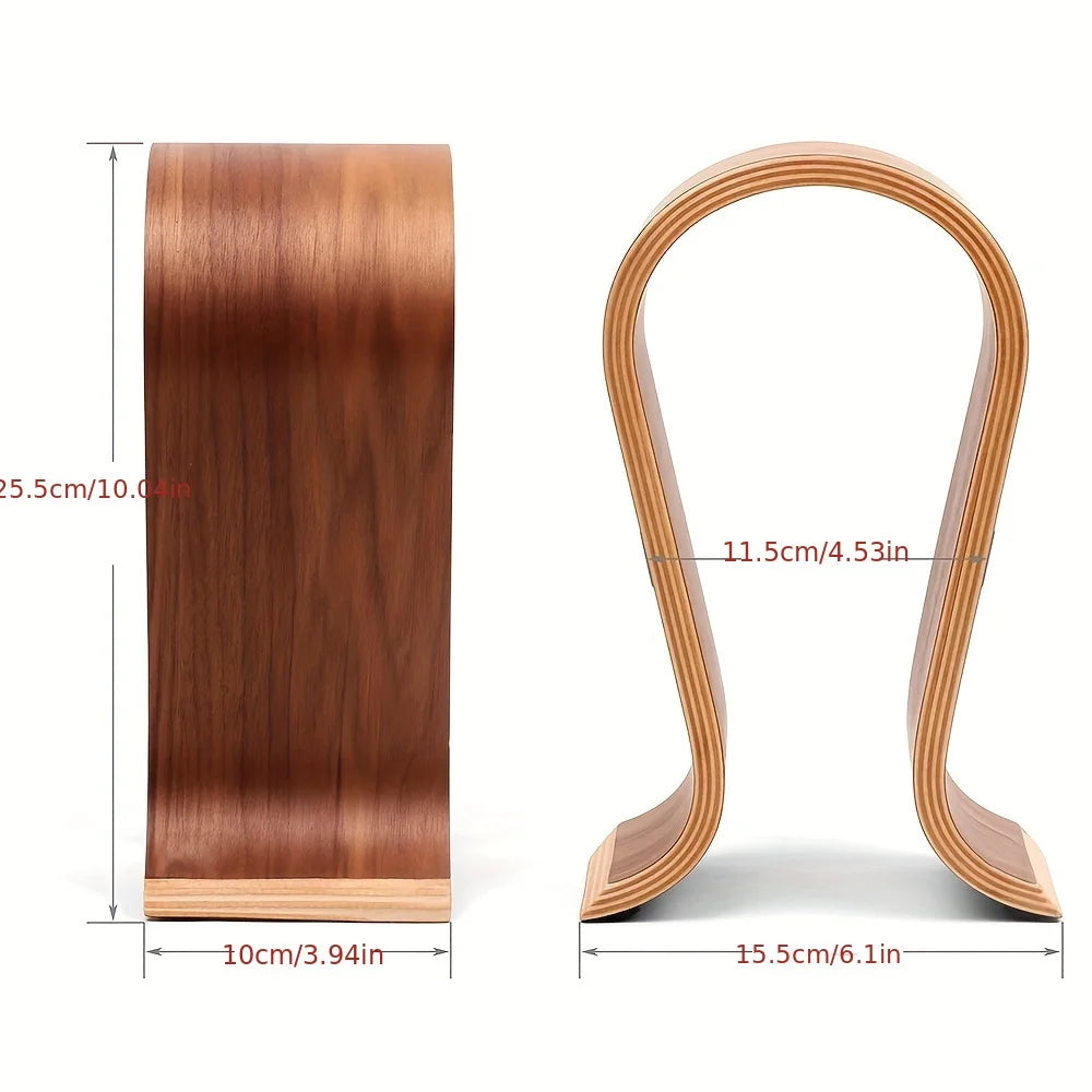 Elegant Wooden Headphone Stand