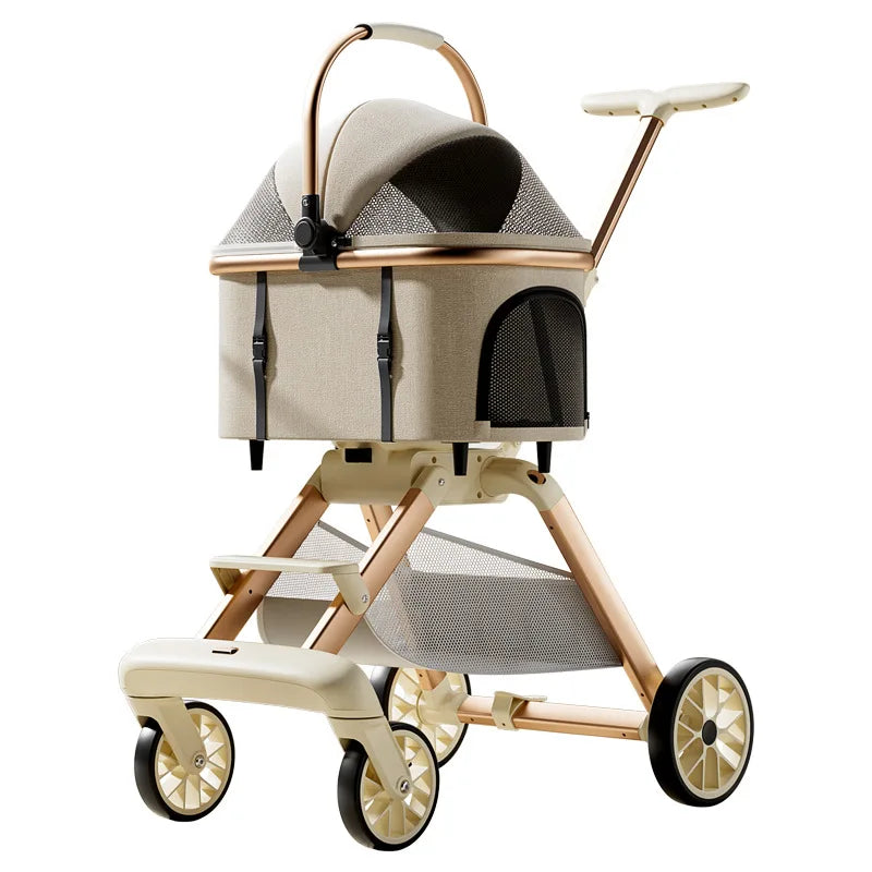Chic Foldable Pet Stroller