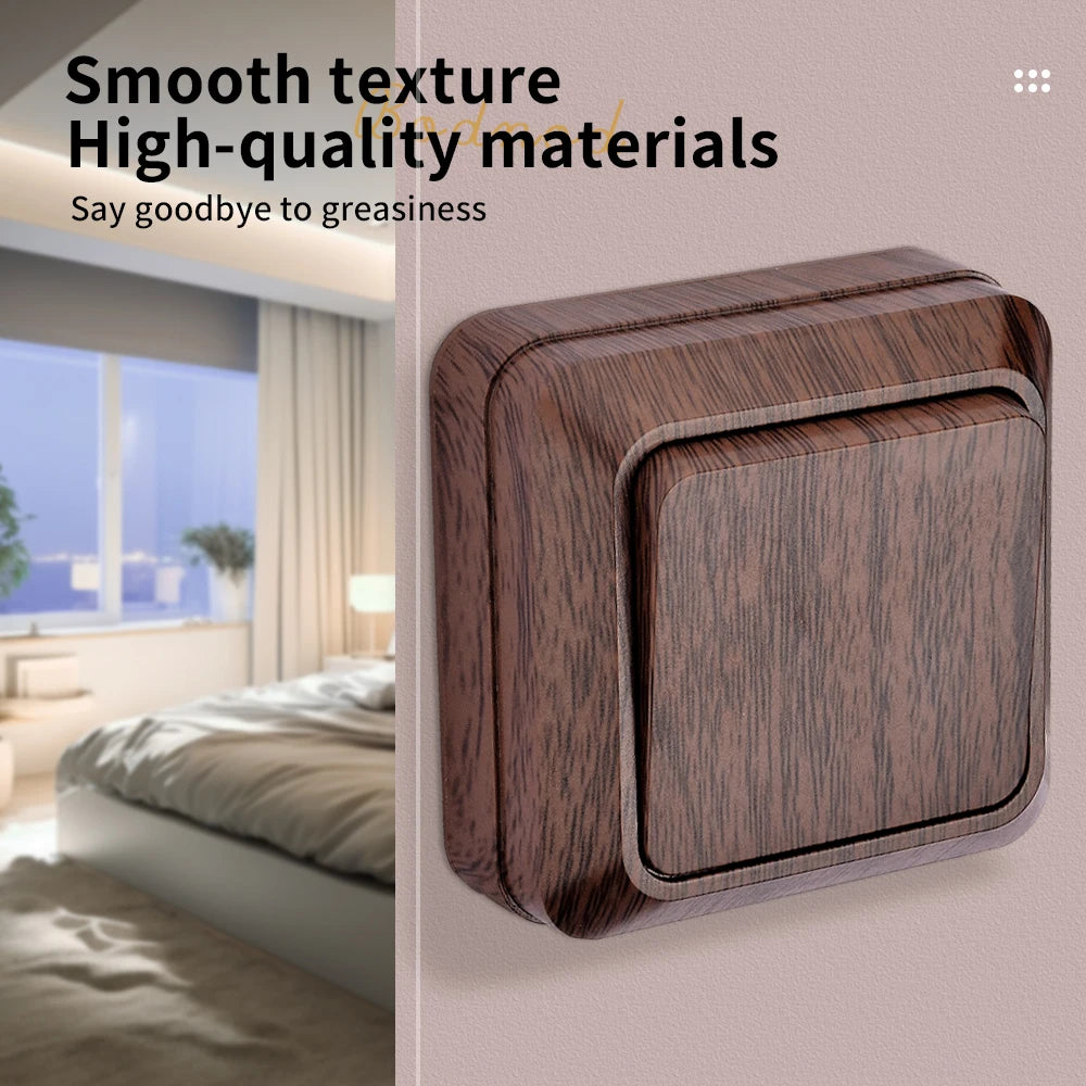 Stylish Wood-Look Light Switch