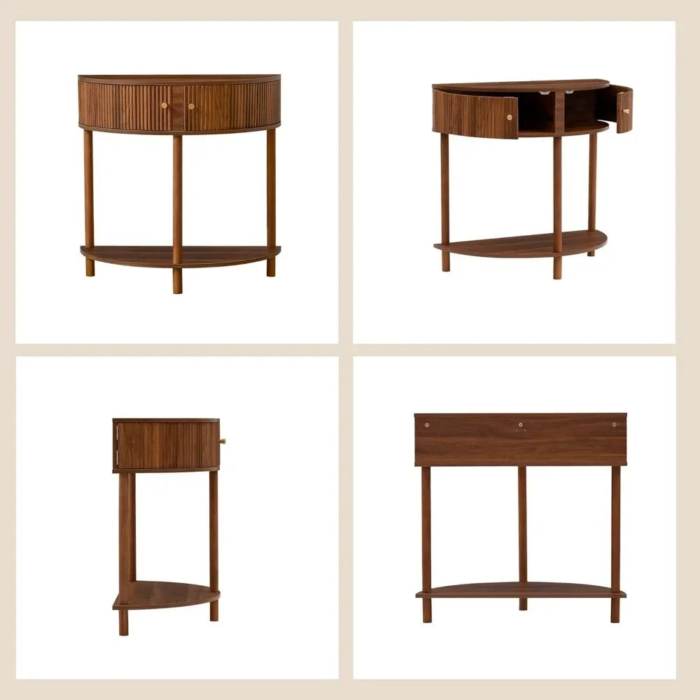 Chic Half Moon Console Table