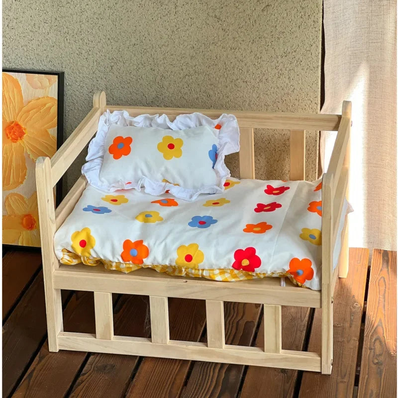 Royal Wood Pet Throne