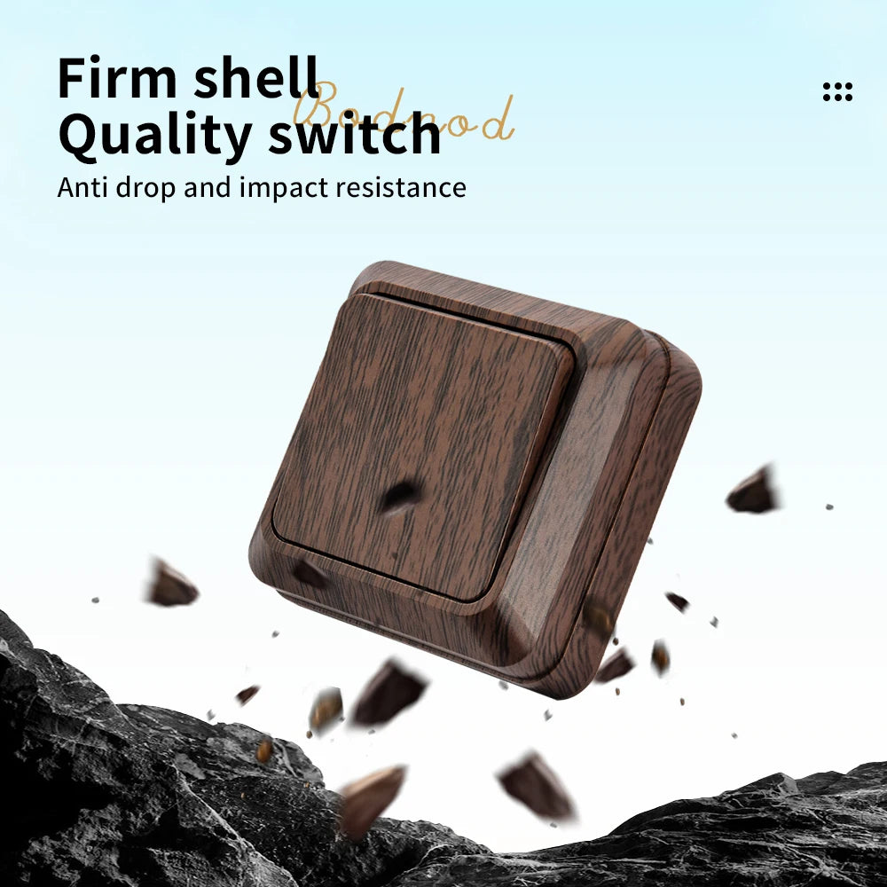 Stylish Wood-Look Light Switch