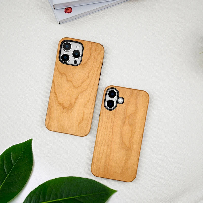 Chic Cherry Wood Phone Case