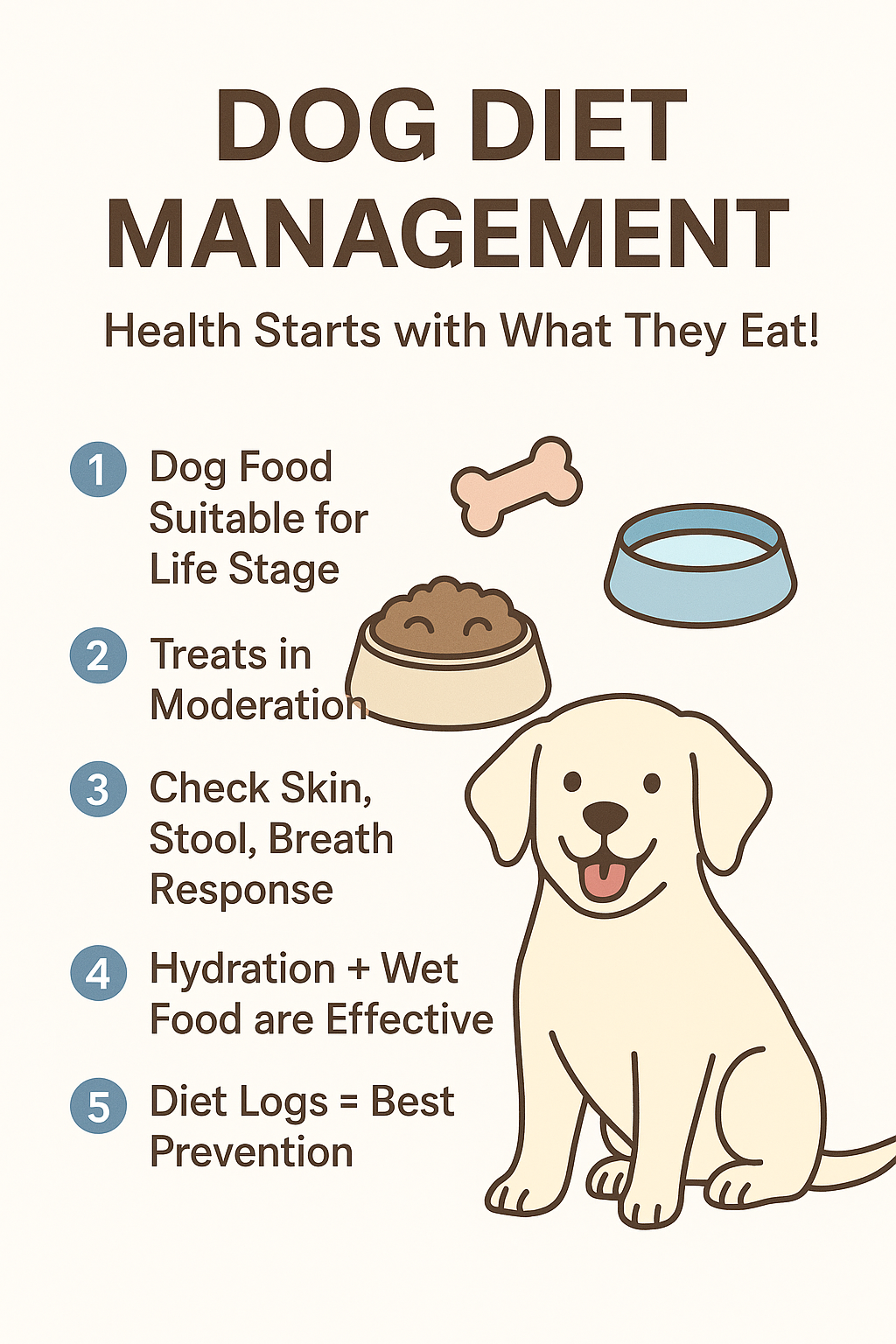🐶 Dog Diet Management – Health Starts with What They Eat!