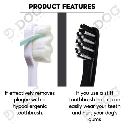 【 DIGNITY DOG 】 WAVE PET TOOTHBRUSH Black & White