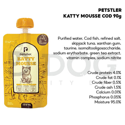 【 PETSTLER 】90G CAT WET SNACK PASTE 4 TYPES