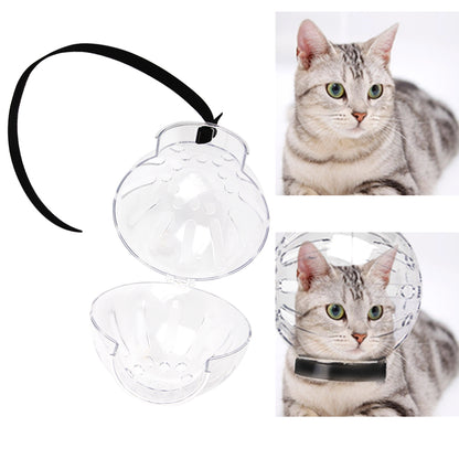 Cat Grooming Supplies Anti-Licking Anti-Bite Breathable Cat  Muzzle Protective Space Hood Grooming Mask Bath Grooming