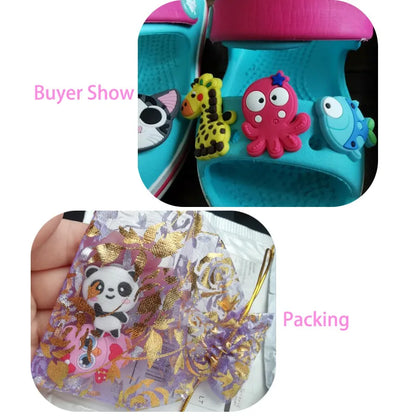 1pcs PVC Cute Cat Shoe Charms Pet Orange Cat Black Cat Shoe Decoration Pins Garden Sandal Accessories for Women Girl Boy