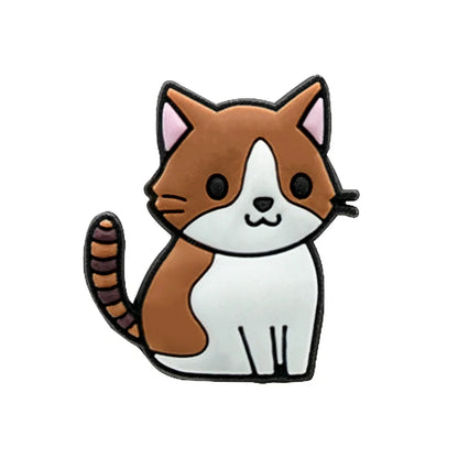 1pcs PVC Cute Cat Shoe Charms Pet Orange Cat Black Cat Shoe Decoration Pins Garden Sandal Accessories for Women Girl Boy