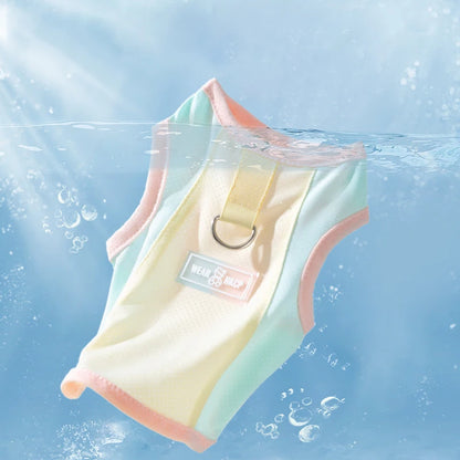 Thin Summer Dog Cooling Vest Pet Dog T Shirt Fashion Dog Sunscreen Pet Dog Clothes with Buckle Breathable Mesh Puppy Costumes
