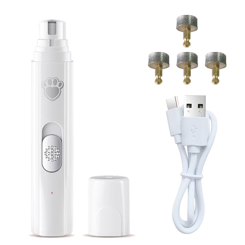 Electric Dog & Cat Nail Grinder - USB Rechargeable Silent Trimmer