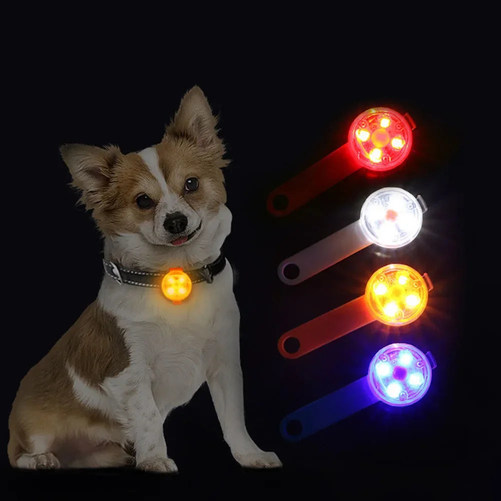 Dogs Collars Anti Loss Pendant Waterproof Safety LED Flashing Light USB Rechargeable Night Safety Luminous Light Pendant For Pet