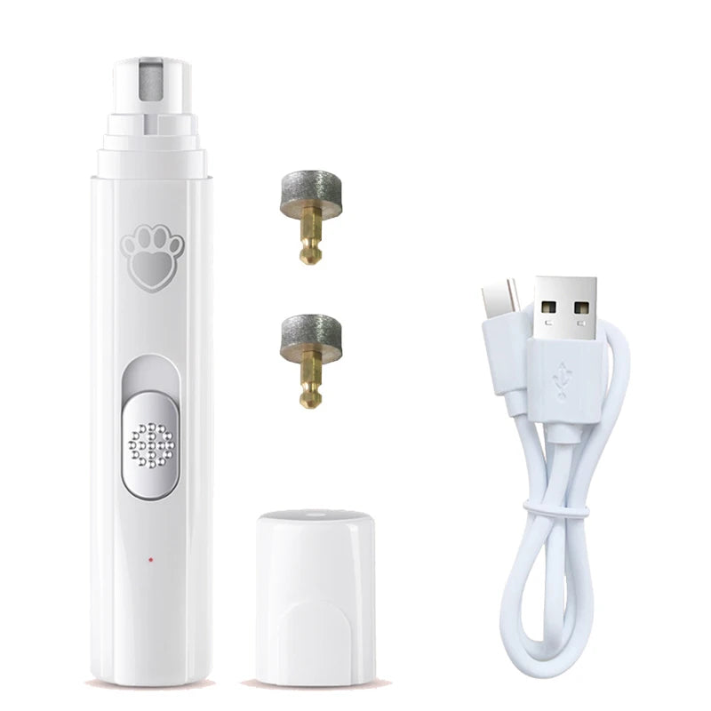 Electric Dog & Cat Nail Grinder - USB Rechargeable Silent Trimmer