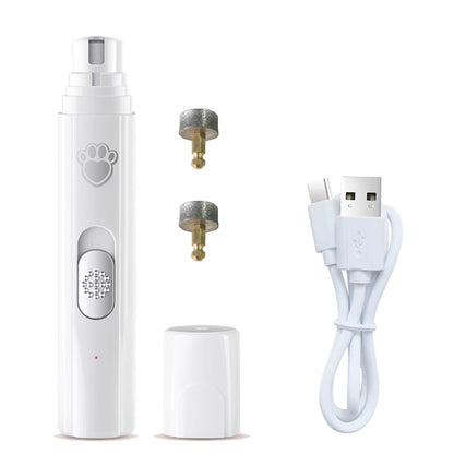 Electric Dog & Cat Nail Grinder - USB Rechargeable Silent Trimmer
