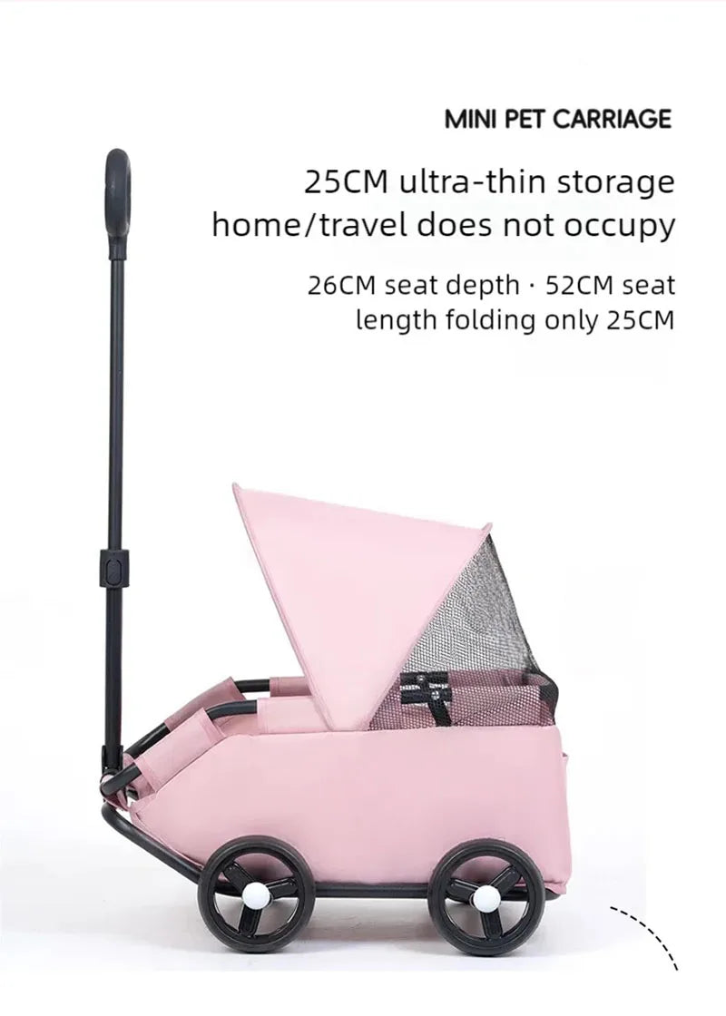 Small pet stroller for dogs, cats, teddy bears, baby strollers, outdoor activities, lightweight and foldable
