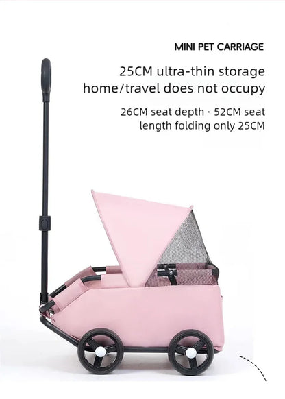 Small pet stroller for dogs, cats, teddy bears, baby strollers, outdoor activities, lightweight and foldable
