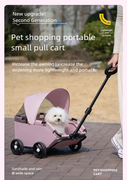 Small pet stroller for dogs, cats, teddy bears, baby strollers, outdoor activities, lightweight and foldable