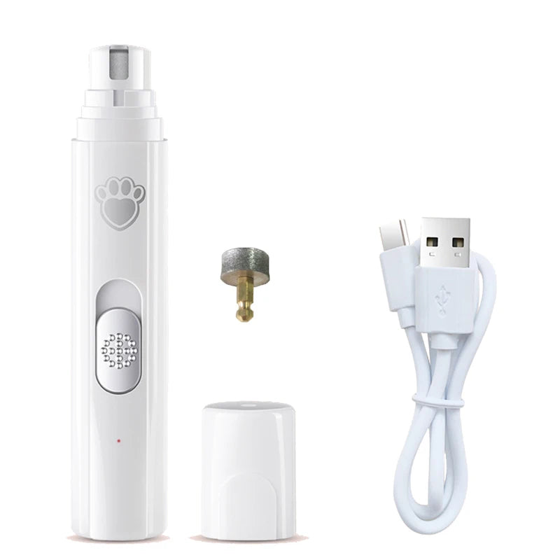 Electric Dog & Cat Nail Grinder - USB Rechargeable Silent Trimmer