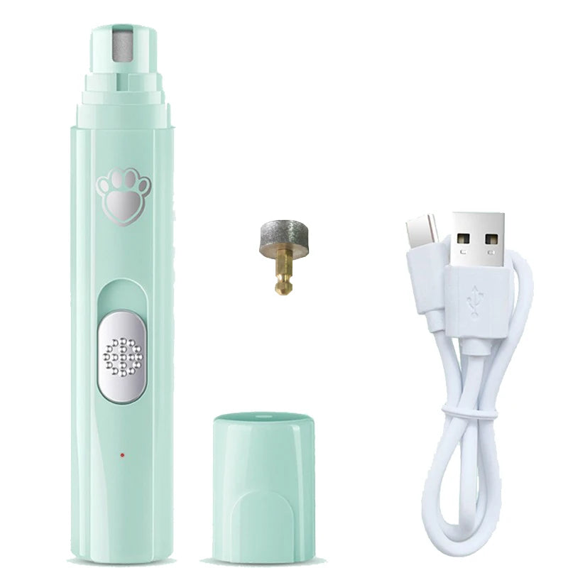 Electric Dog & Cat Nail Grinder - USB Rechargeable Silent Trimmer