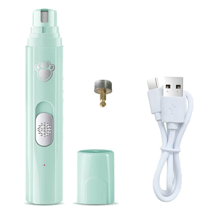 Electric Dog & Cat Nail Grinder - USB Rechargeable Silent Trimmer