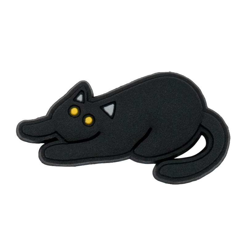 1pcs PVC Cute Cat Shoe Charms Pet Orange Cat Black Cat Shoe Decoration Pins Garden Sandal Accessories for Women Girl Boy