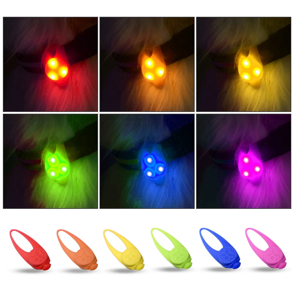 LED Pet Safety Necklace Glowing Pendant for Night Walks