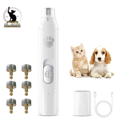 Electric Dog & Cat Nail Grinder - USB Rechargeable Silent Trimmer