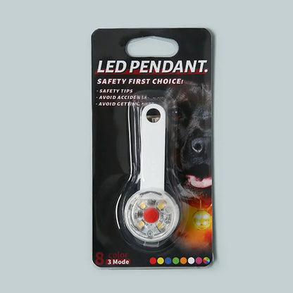 Dogs Collars Anti Loss Pendant Waterproof Safety LED Flashing Light USB Rechargeable Night Safety Luminous Light Pendant For Pet