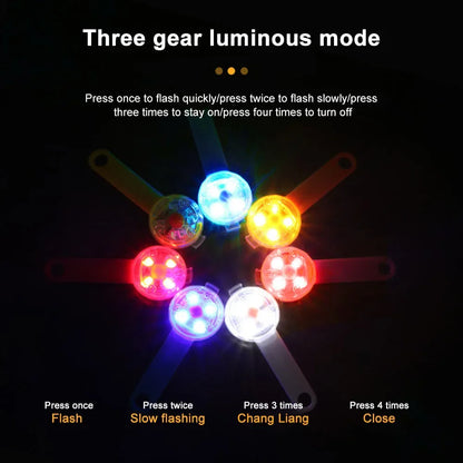 Dogs Collars Anti Loss Pendant Waterproof Safety LED Flashing Light USB Rechargeable Night Safety Luminous Light Pendant For Pet