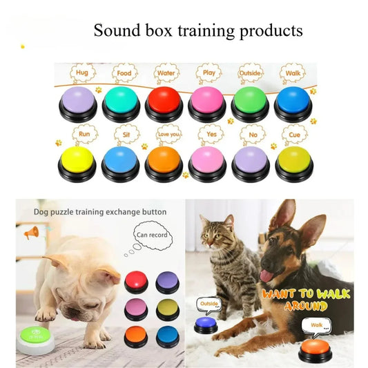 Dog Speech Training Buttons Interactive Voice Recorder & Playback (8 pcs)