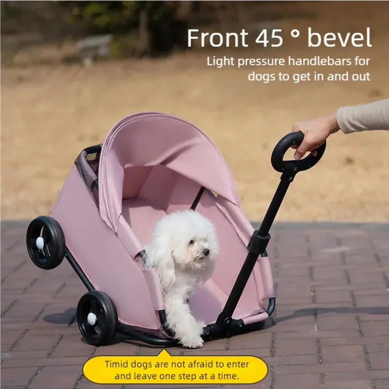 Small pet stroller for dogs, cats, teddy bears, baby strollers, outdoor activities, lightweight and foldable