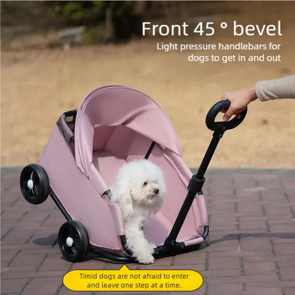 Small pet stroller for dogs, cats, teddy bears, baby strollers, outdoor activities, lightweight and foldable