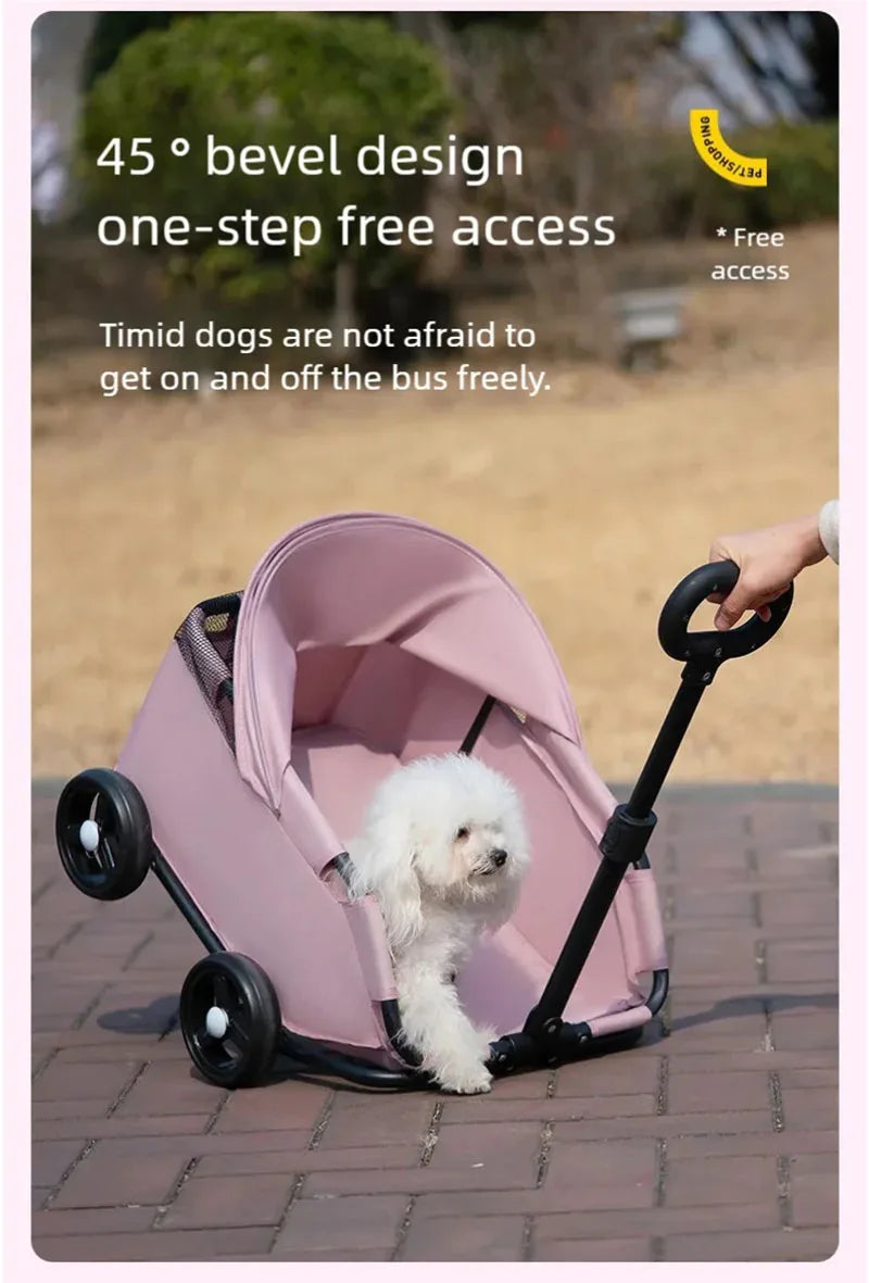 Small pet stroller for dogs, cats, teddy bears, baby strollers, outdoor activities, lightweight and foldable