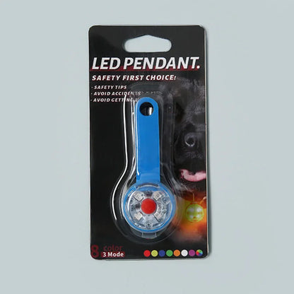 Dogs Collars Anti Loss Pendant Waterproof Safety LED Flashing Light USB Rechargeable Night Safety Luminous Light Pendant For Pet