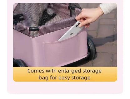 Small pet stroller for dogs, cats, teddy bears, baby strollers, outdoor activities, lightweight and foldable