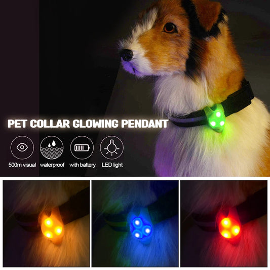 LED Pet Safety Necklace Glowing Pendant for Night Walks
