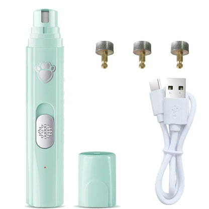 Electric Dog & Cat Nail Grinder - USB Rechargeable Silent Trimmer