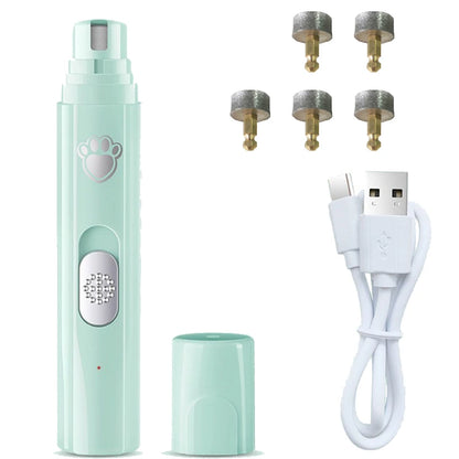 Electric Dog & Cat Nail Grinder - USB Rechargeable Silent Trimmer