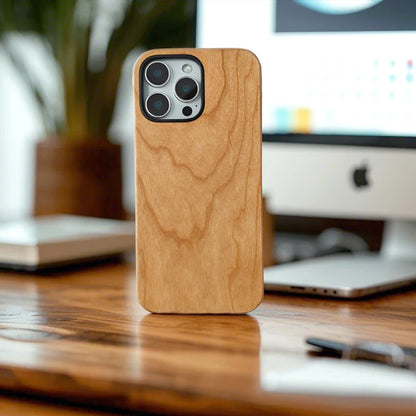 Chic Cherry Wood Phone Case