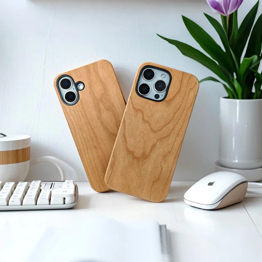 Chic Cherry Wood Phone Case