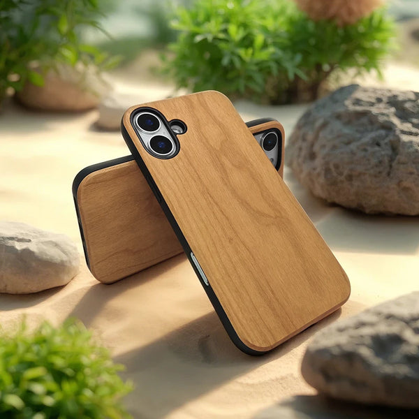 Chic Cherry Wood Phone Case